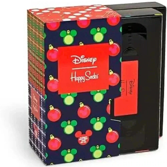 NEW HAPPY SOCKS X Disney Christmas Socks 4PK Gift Box Set - Picture 1 of 13